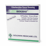 BIOGRAS Chlorhexidine Gauze Dressing 10cm × 10cm (10’s) – Antiseptic Wound Care in Kenya